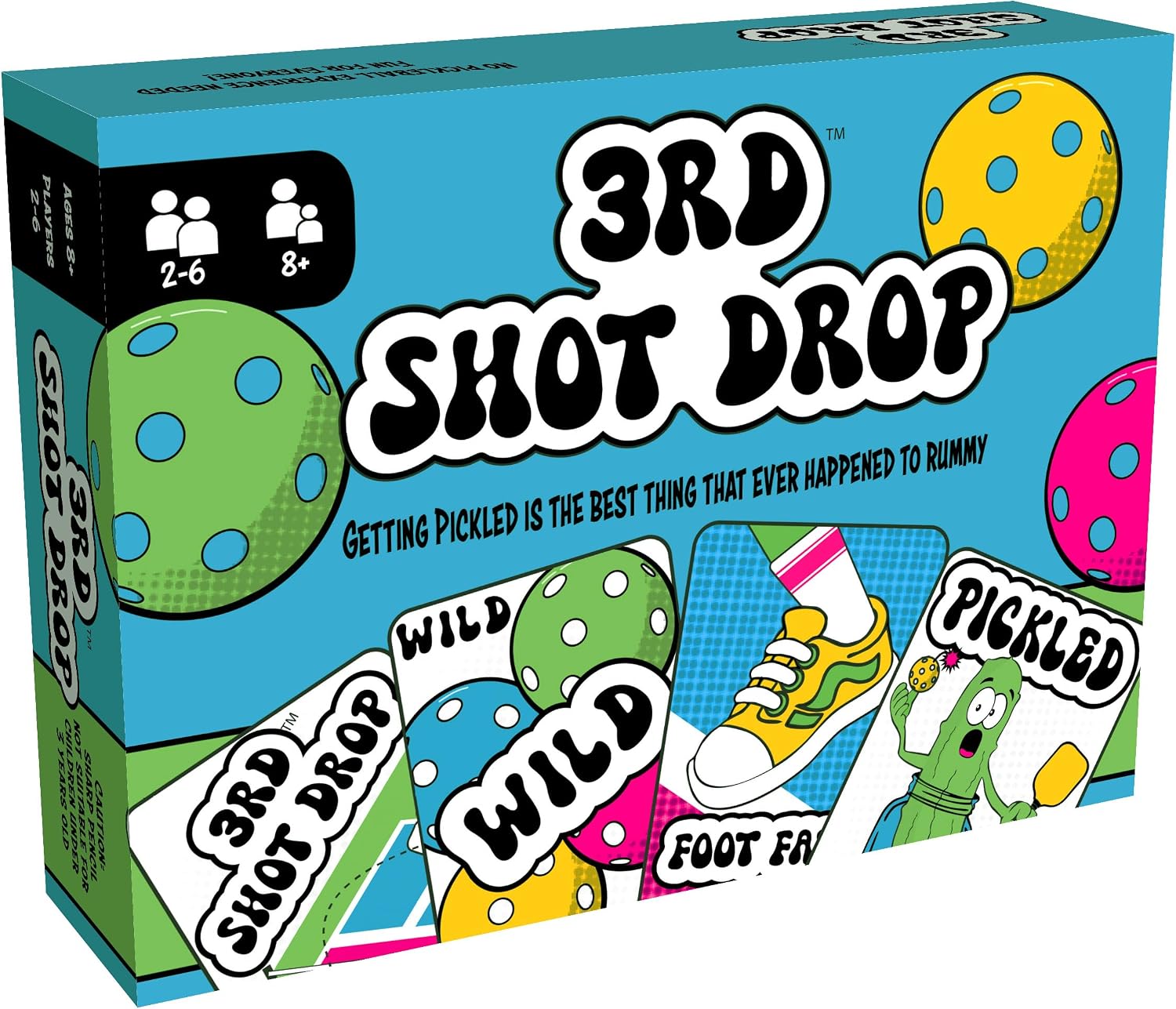 3rd Shot Drop box art featuring pickleball-themed rummy cards